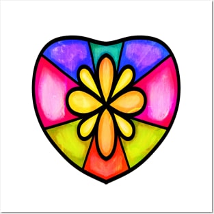 Colorful Valentines Day Heart Posters and Art